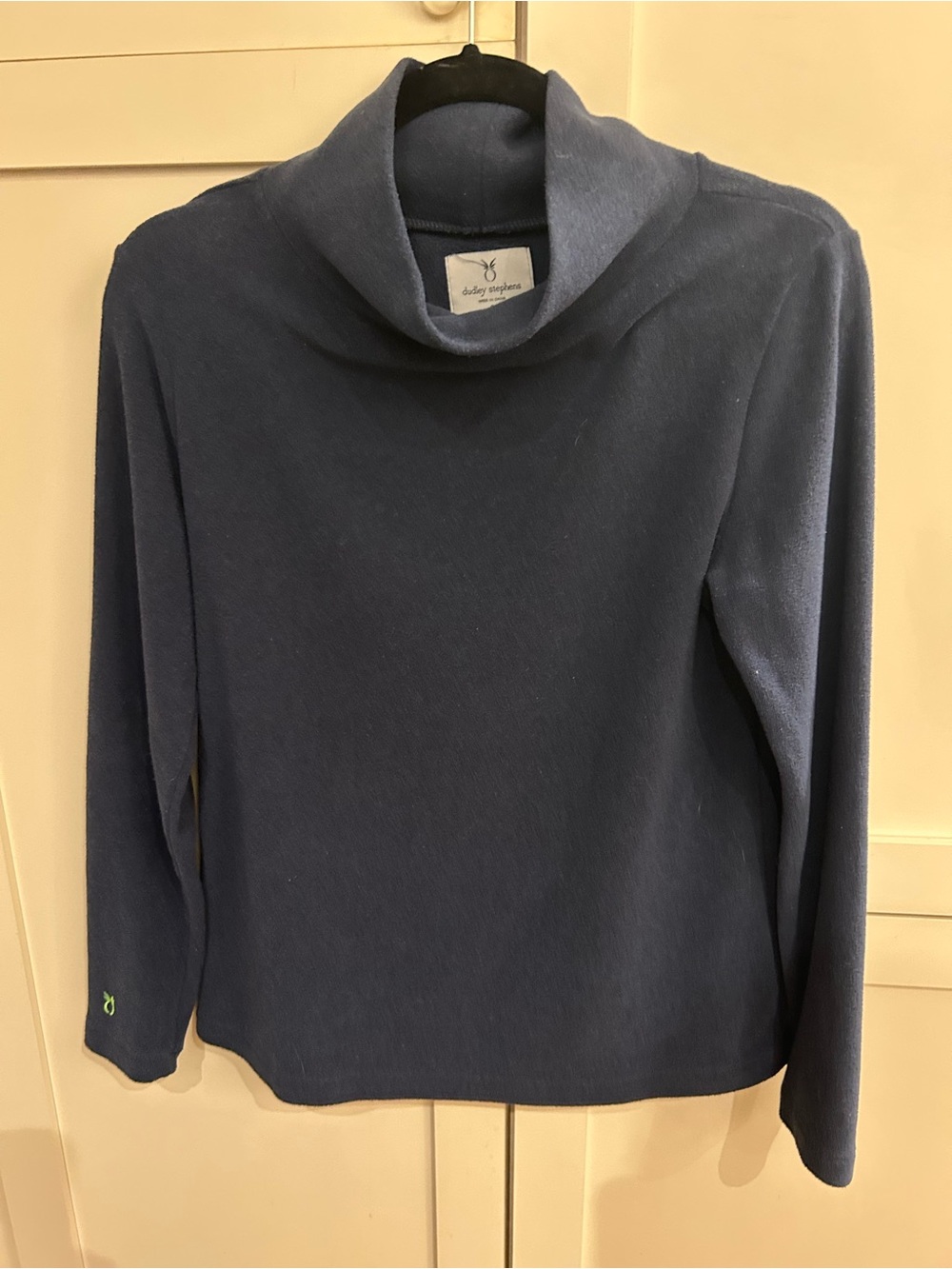 Dudley Stephens Women's Navy Blue terry turtleneck - good condition